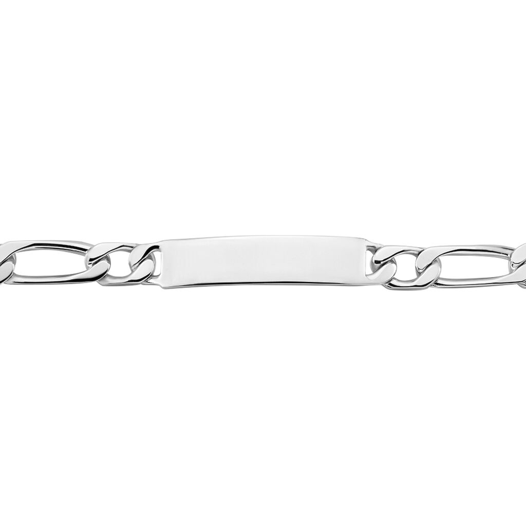 Bracelet Identité Argent Blanc Vila - Gourmettes Homme | Histoire d’Or