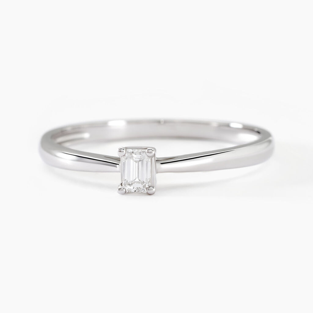 Bague Les Inseparables Or Blanc Diamant - Bagues solitaires Femme | Histoire d’Or