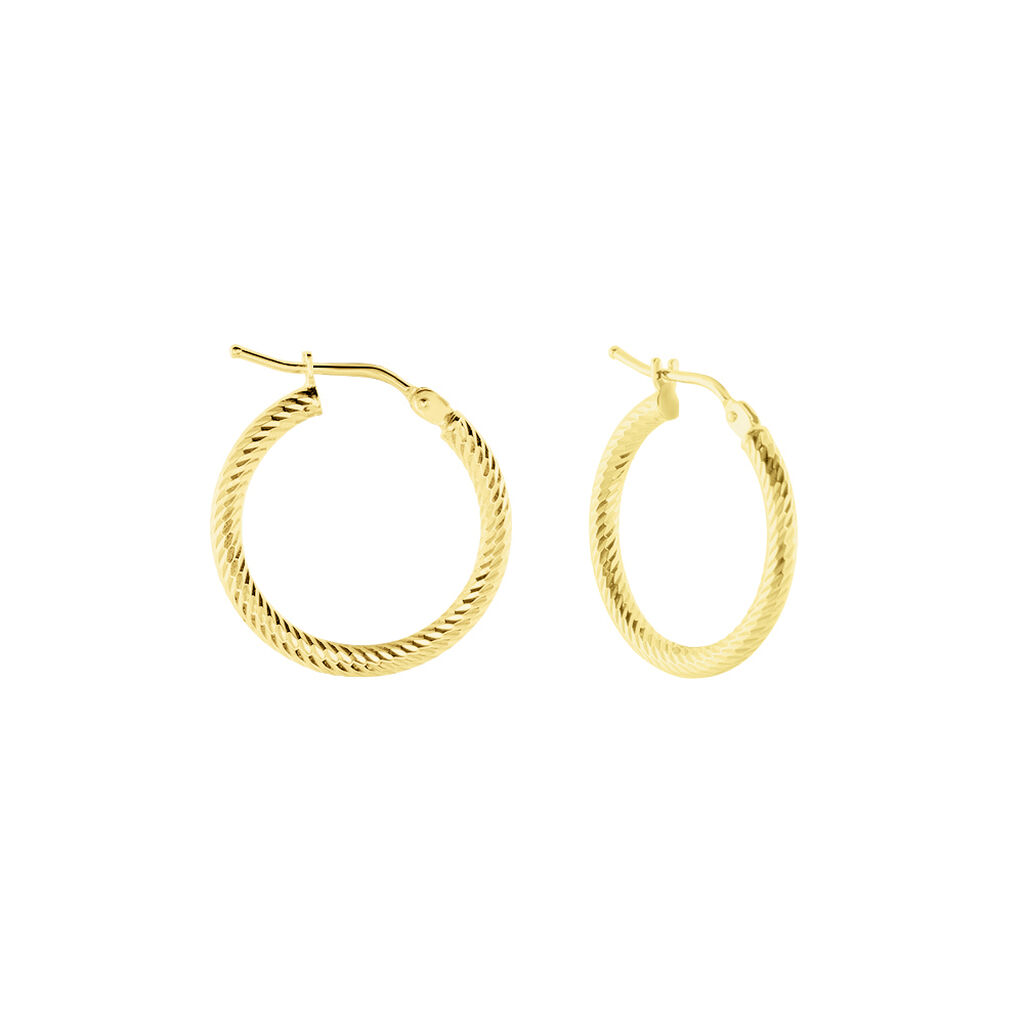 Créoles Merraine Or Jaune - Boucles d'oreilles créoles Femme | Histoire d’Or