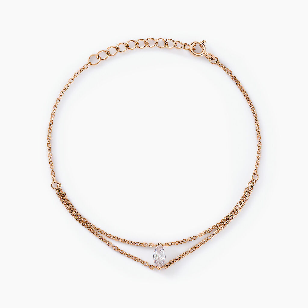 Bracelet Giulette Argent Rose Oxyde De Zirconium - Bracelets Femme | Histoire d&rsquo;Or