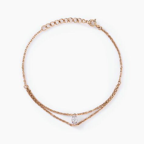 Bracelet Giulette Argent Rose Oxyde De Zirconium - Bracelets Femme | Histoire d&rsquo;Or