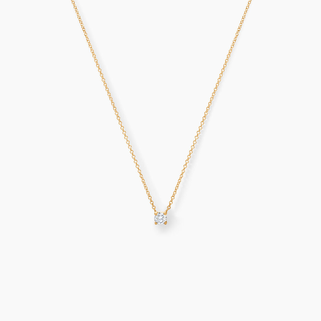 Collier Or Jaune Aphrodite Et Diamant - Colliers Femme | Histoire d’Or
