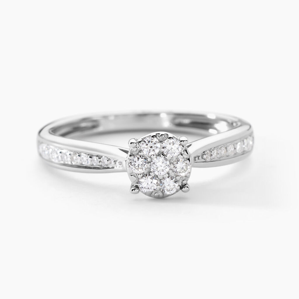 Bague Celia Or Blanc Diamant - Bagues avec pierre Femme | Histoire d’Or
