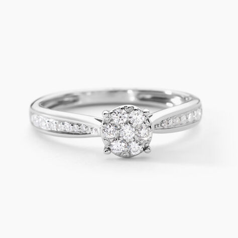 Bague Celia Or Blanc Diamant - Bagues avec pierre Femme | Histoire d’Or