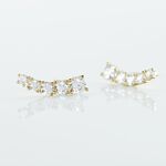 Boucles D'oreilles Puces Or Jaune Anaca Oxydes De Zirconium - Clous d'oreilles Femme | Histoire d&rsquo;Or