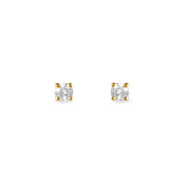 Boucles D'oreilles Puces Clavie Or Jaune Diamant - Clous d'oreilles Femme | Histoire d’Or