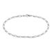 Bracelet Ophelio Maille Alternee 1/1 Or Blanc - Bracelets chaîne Femme | Histoire d’Or