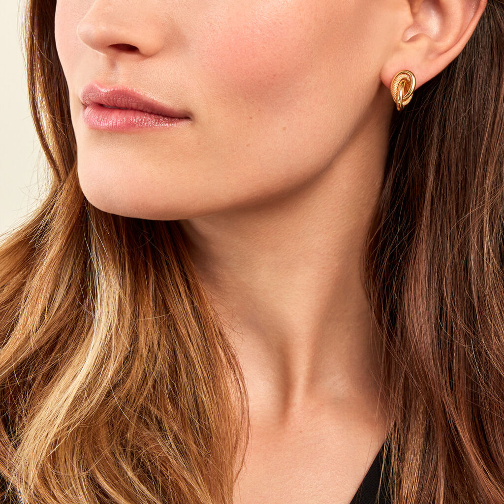 Boucles D'oreilles Puces Nyx Or Jaune - Clous d'oreilles Femme | Histoire d’Or