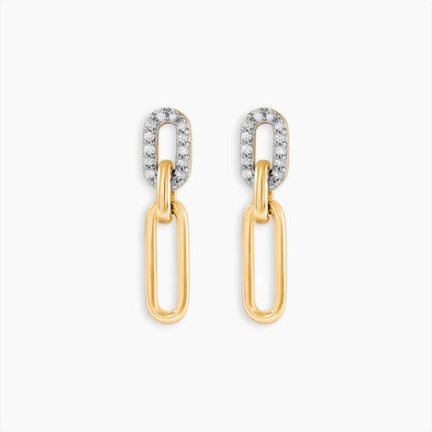Boucles D'oreilles Pendantes Infinite Love Or Jaune Diamant - Boucles d'oreilles pendantes Femme | Histoire d’Or