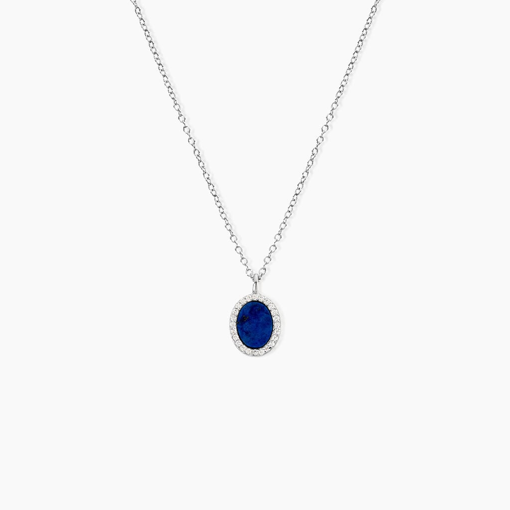 Collier Margot Argent Blanc Lapis Lazuli Oxyde De Zirconium -  Femme | Histoire d&rsquo;Or