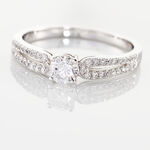 Bague Solitaire Katalina Or Blanc Diamant - Bagues solitaires Femme | Histoire d&rsquo;Or