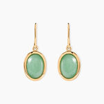 Boucles D'oreilles Pendantes Veina Plaqu&eacute; Or Jaune Aventurine - Boucles d'oreilles fantaisie Femme | Histoire d&rsquo;Or