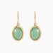 Boucles D'oreilles Pendantes Veina Plaqu&eacute; Or Jaune Aventurine - Boucles d'oreilles fantaisie Femme | Histoire d&rsquo;Or