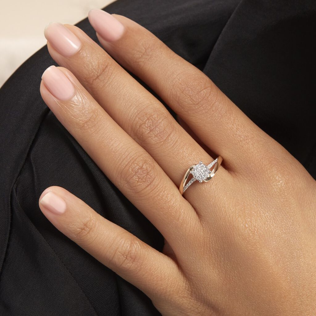 Bague Petunia Or Jaune Diamant - Bagues avec pierre Femme | Histoire d’Or