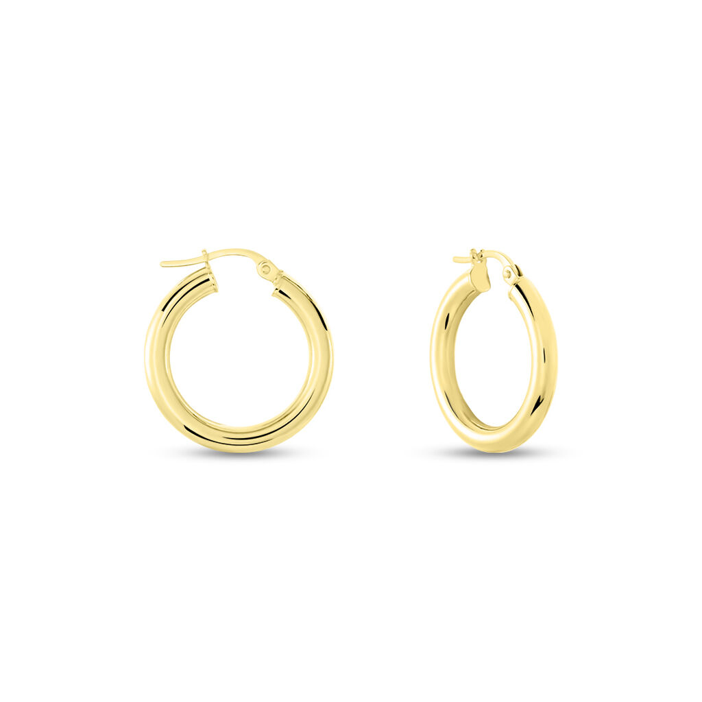 Créoles Or Jaune Rond - Boucles d'oreilles créoles Femme | Histoire d’Or
