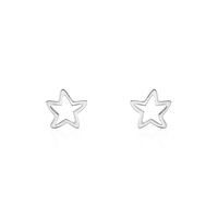 Boucles D'oreilles Puces Alphonsine Etoile De Mer Or Blanc