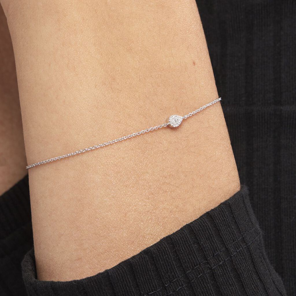 Bracelet Adhira Or Blanc Diamant - Bracelets Femme | Histoire d’Or