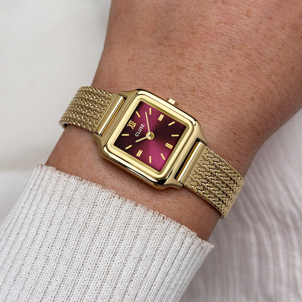 Montre Cluse Gracieuse Mini Bordeaux - F&ecirc;te des m&egrave;res Femme | Histoire d&rsquo;Or