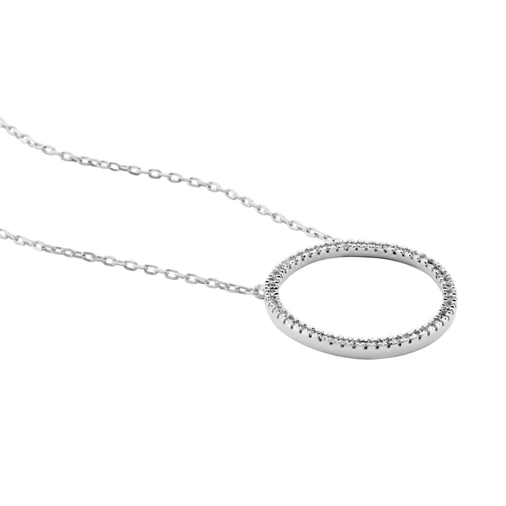 Collier Amene Or Blanc Diamant - Colliers Femme | Histoire d’Or