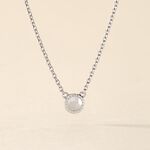 Collier Sixties Argent Blanc - Ras de cou Femme | Histoire d&rsquo;Or