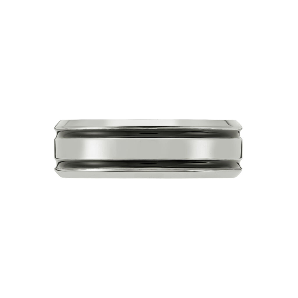 Bague Baldric Acier Blanc - Bagues fantaisie Homme | Histoire d’Or