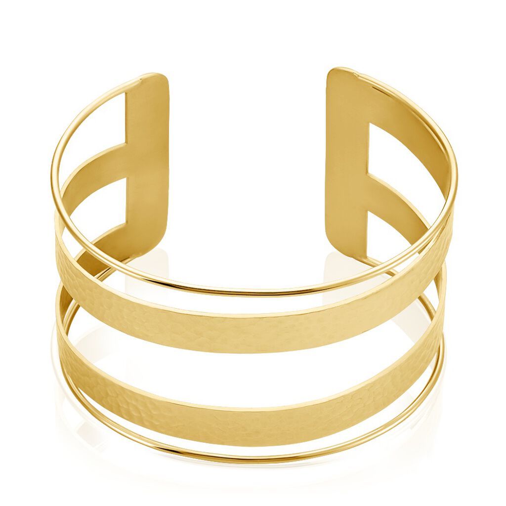 Bracelet Manchette Chita Acier Dor&eacute; - Bracelets manchettes Femme | Histoire d&rsquo;Or