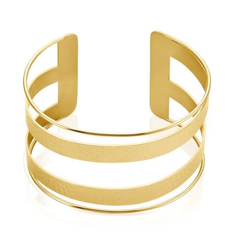 Bracelet Manchette Chita Acier Dor&eacute; - Bracelets manchettes Femme | Histoire d&rsquo;Or