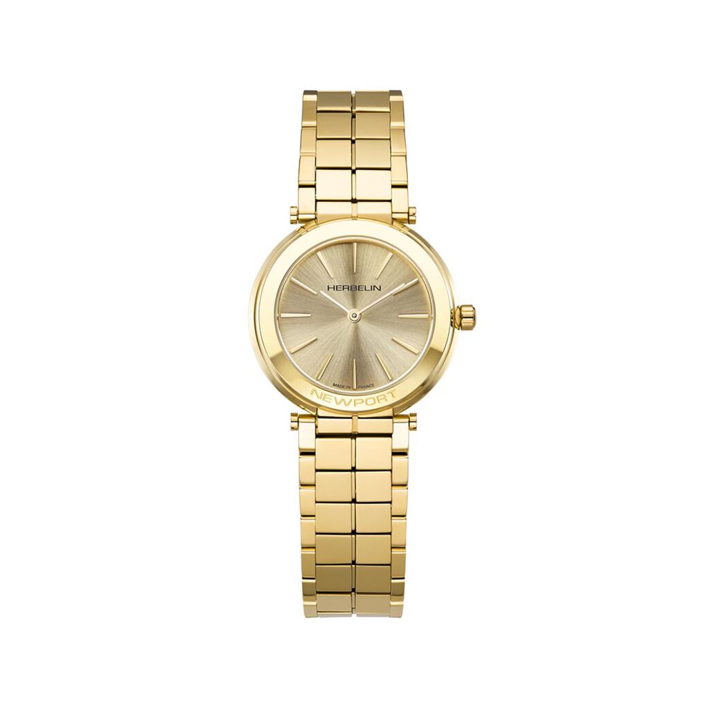 Montre Herbelin Newport Slim Champagne - Id&eacute;es cadeaux Femme | Histoire d&rsquo;Or
