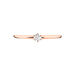 Bague Solitaire Natalia Or Rose Diamant - Bagues solitaires Femme | Histoire d’Or