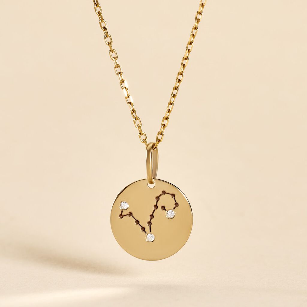 Pendentif Or Jaune Astraea Oxyde De Zirconium - Pendentifs Zodiaque Femme | Histoire d&rsquo;Or