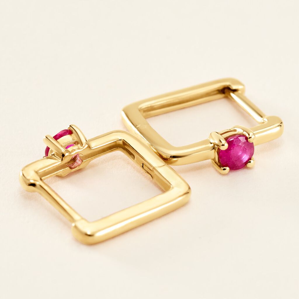 Créoles Harmonie Or Jaune Rubis - Boucles d'oreilles créoles Femme | Histoire d’Or