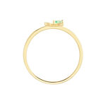 Bague Flower Power Or Jaune Emeraude Diamant - Bagues solitaires Femme | Histoire d&rsquo;Or