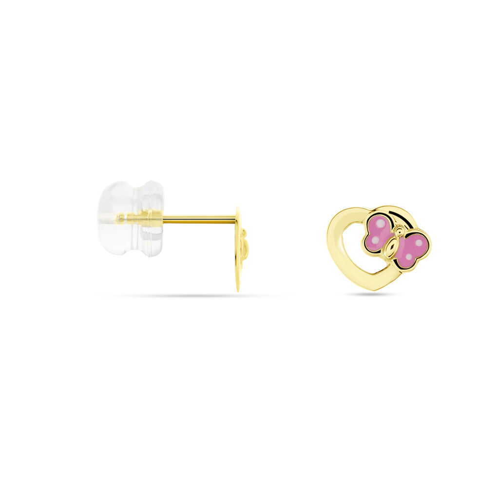 Boucles D'oreilles Puces Or Jaune Myrthale - Clous d'oreilles Enfant | Histoire d’Or