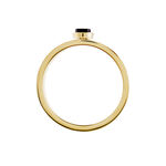 Bague Acier Dor&eacute; Volcanus Agate - Bagues solitaires Femme | Histoire d&rsquo;Or