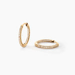 Cr&eacute;oles Karolina Rondes Plaqu&eacute; Or Jaune Oxyde De Zirconium - Boucles d'oreilles cr&eacute;oles Femme | Histoire d&rsquo;Or