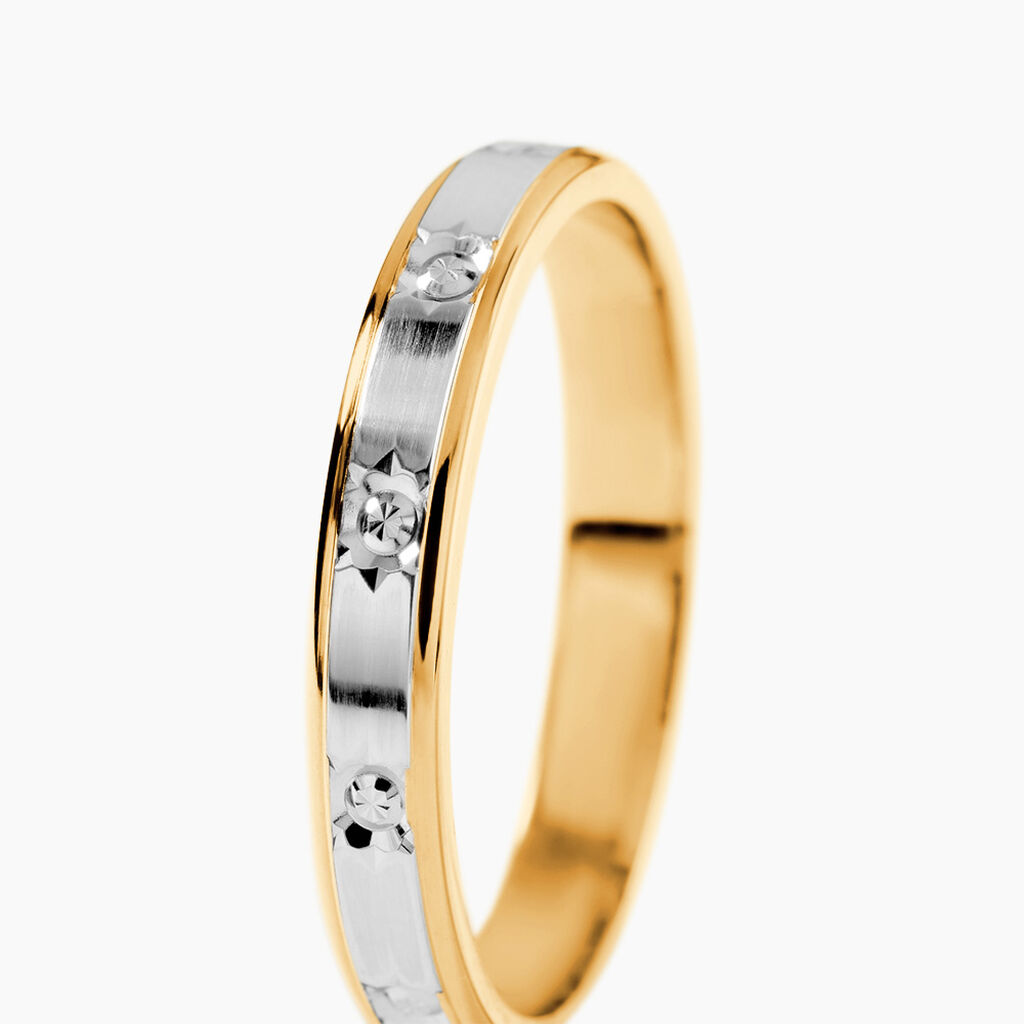 Alliance Madin Ruban Plat Or Bicolore - Alliances Unisex | Histoire d&rsquo;Or