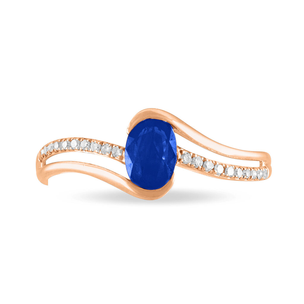Bague Anja Or Rose Saphir Et Diamant - Bagues solitaires Femme | Histoire d’Or