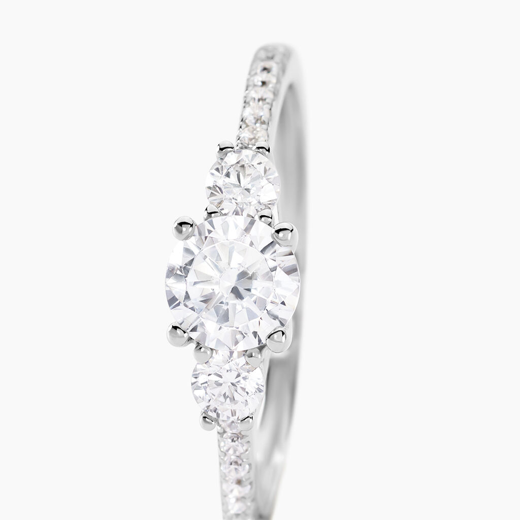Bague Mallory Argent Blanc Oxyde De Zirconium - Bagues avec pierre Femme | Histoire d’Or
