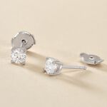 Boucles D'oreilles Puces Aphrodite Or Blanc Diamant - Clous d'oreilles Homme | Histoire d&rsquo;Or