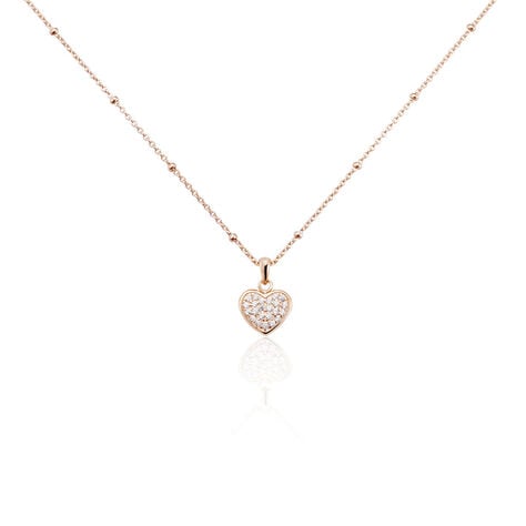 Collier Pascual Argent Met Rose Oxyde De Zirconium - Colliers fantaisie Femme | Histoire d’Or