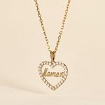 Pendentif Or Jaune Ramouna Oxyde De Zirconium - Pendentifs Femme | Histoire d&rsquo;Or