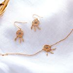 Bracelet Attrape Reves Plaque Or Jaune Pierre De Synthese - Bracelets Femme | Histoire d&rsquo;Or