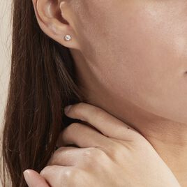 Boucles D'oreilles Puces Or Jaune Diamants Synthetique - Clous d'oreilles Femme | Histoire d’Or