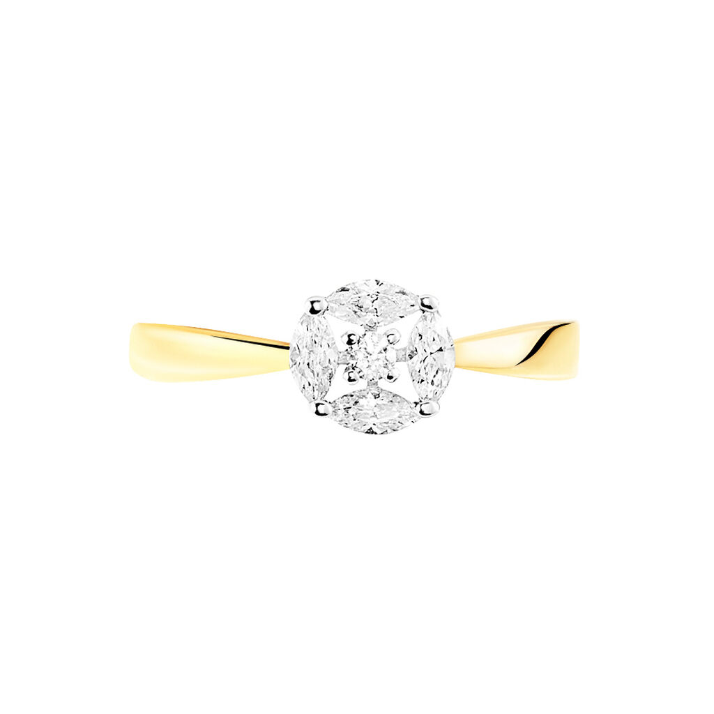 Bague Solitaire Maurena Or Jaune Oxyde De Zirconium - Bagues solitaires Femme | Histoire d’Or