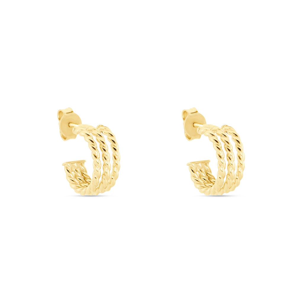 Créoles Clematine Or Jaune - Boucles d'oreilles créoles Femme | Histoire d’Or