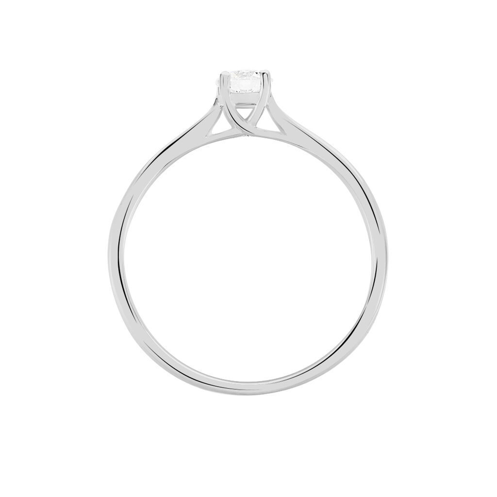 Bague Solitaire Victoria Or Blanc Diamant - Bagues solitaires Femme | Histoire d’Or