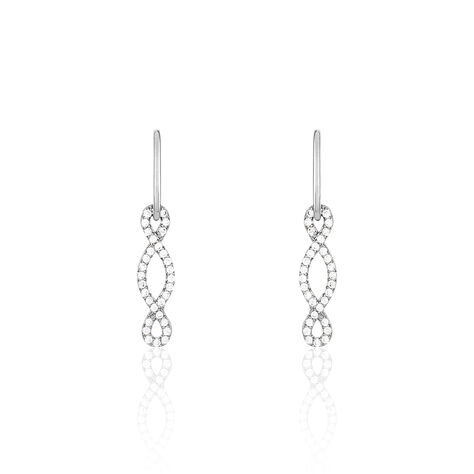 Boucles D'oreilles Pendantes Carla Argent Blanc Oxyde De Zirconium - Boucles d'oreilles fantaisie Femme | Histoire d&rsquo;Or