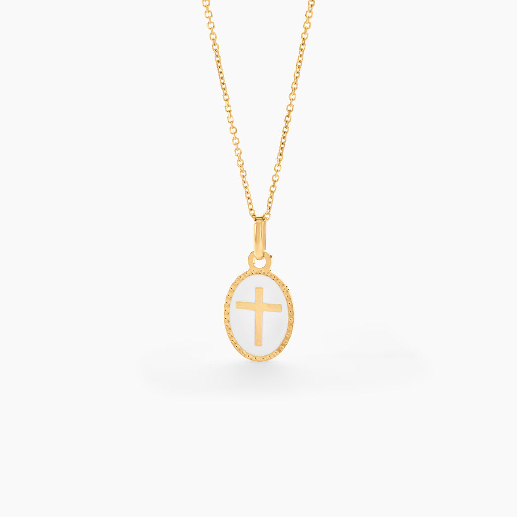 Pendentif Kristaps Or Jaune - Pendentifs Baptême Famille | Histoire d’Or