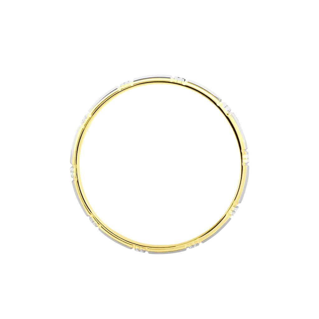 Alliance Fantaisie Ruban Plat Or Bicolore - Alliances Unisex | Histoire d’Or