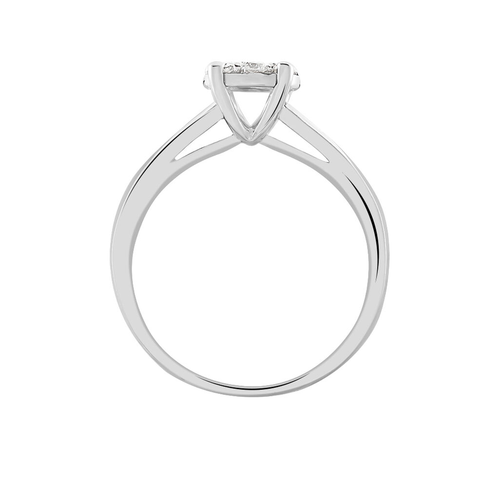 Bague Solitaire Charlene Or Blanc Diamant Synthetique - Bagues solitaires Femme | Histoire d’Or